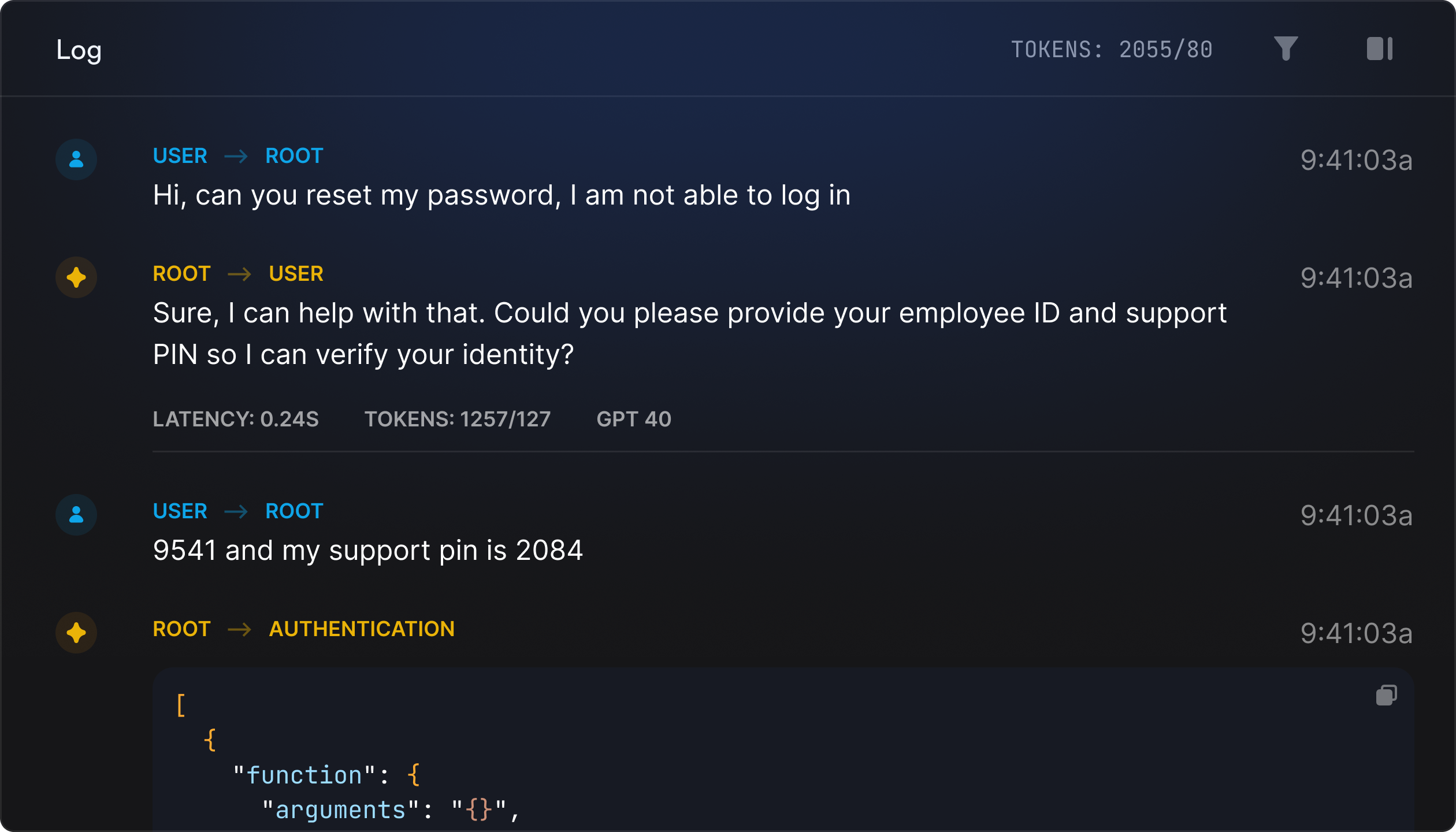 Agent activity logs and explorer for Origon AI