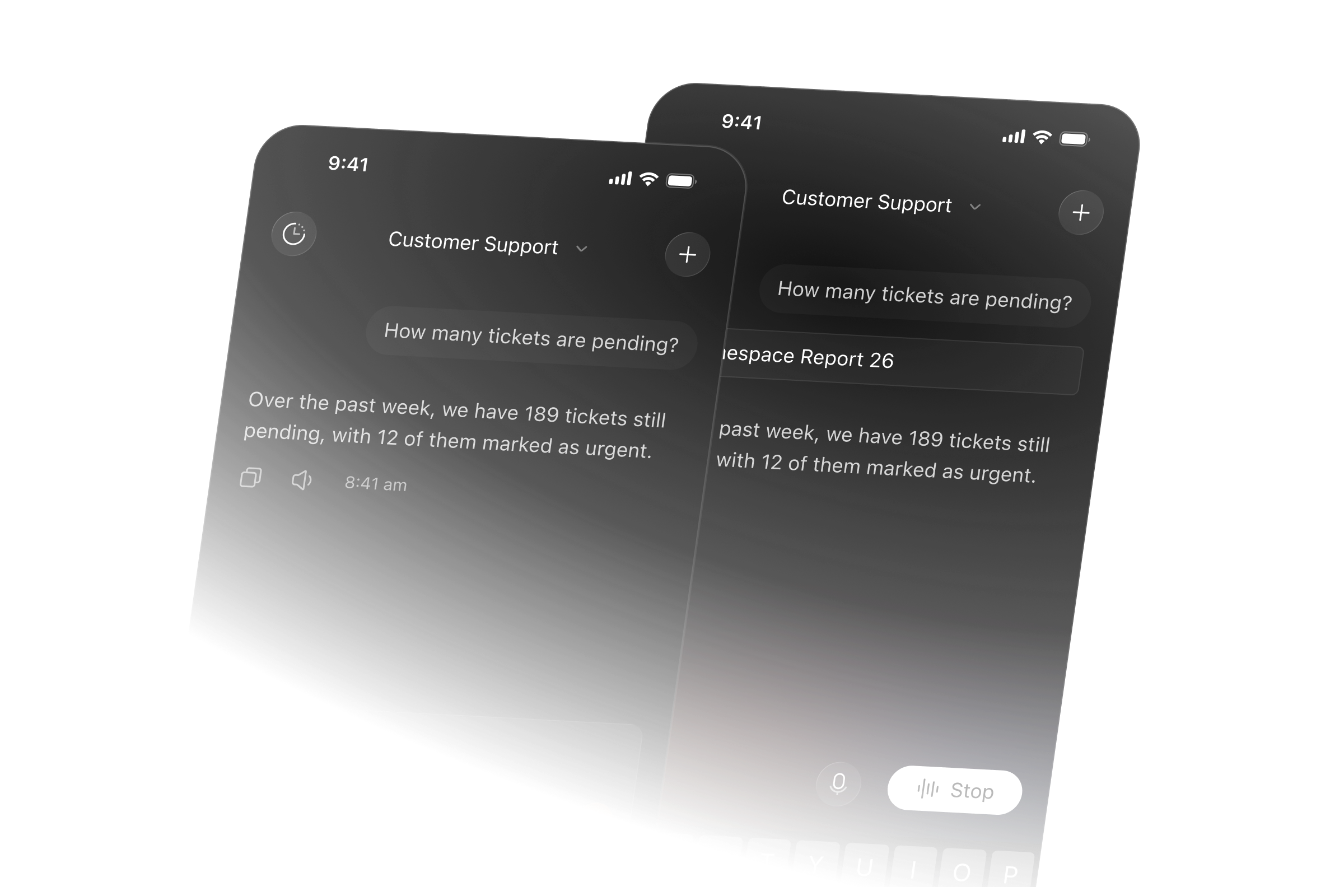 The Origon SDK powering a customer support chat on iPhone